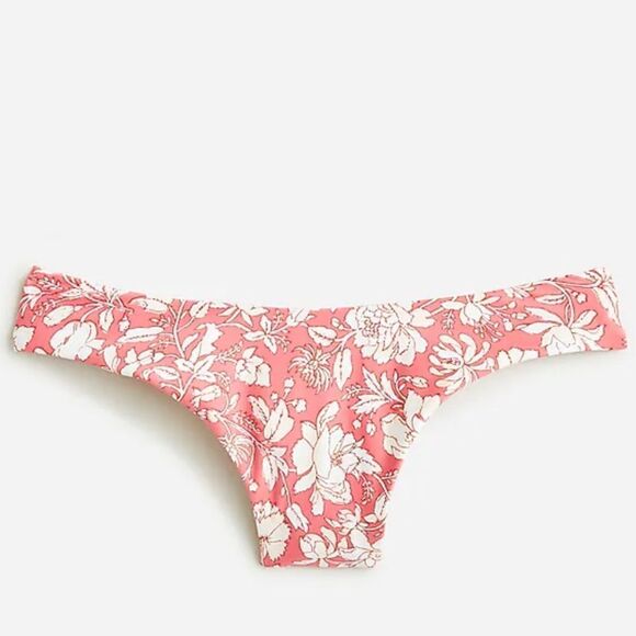 J Crew Size Medium Curved-waist cheeky bikini bottom in tossed floral‎ - Picture 1 of 6